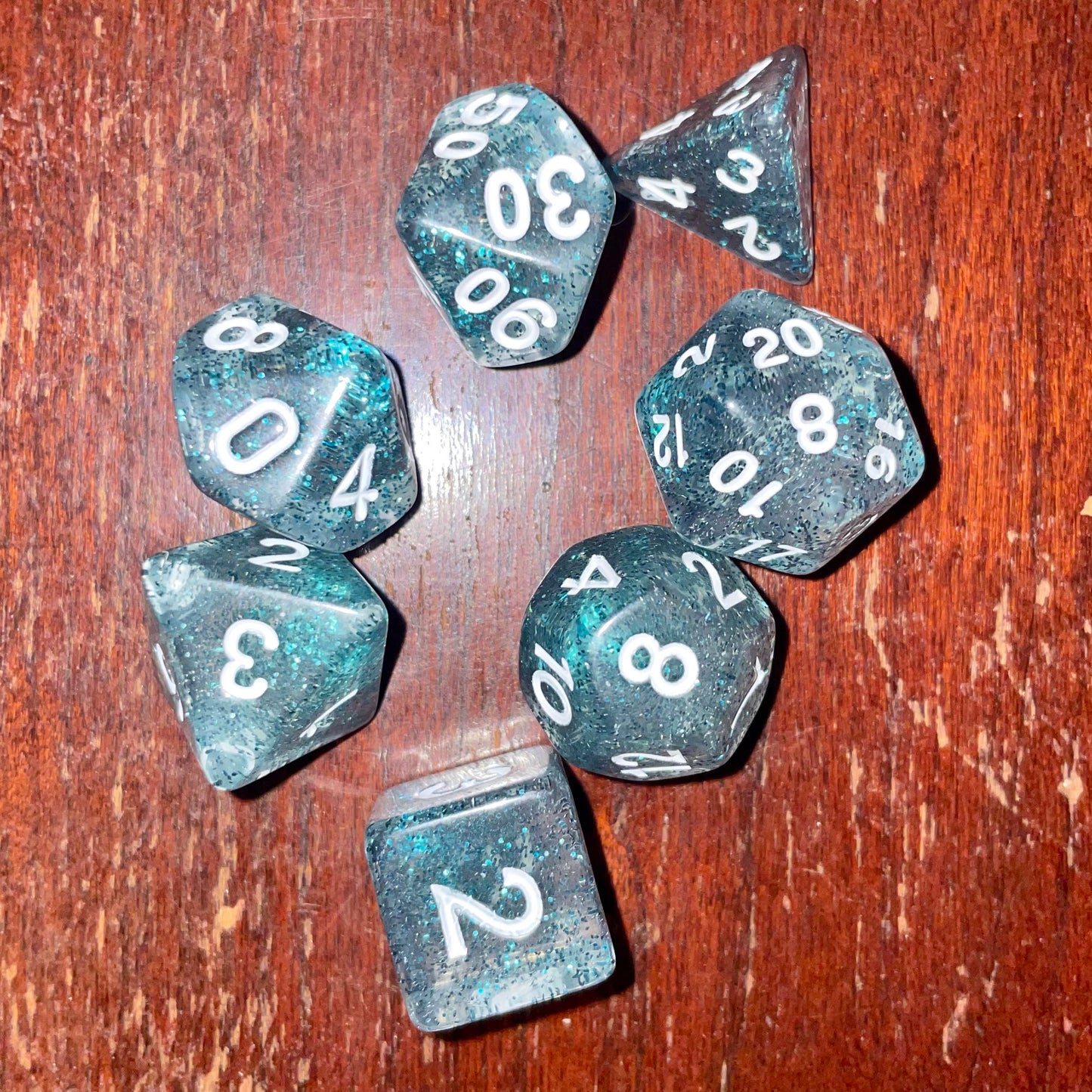 Premium Acrylic Polyhedral 7-Dice Set | Eco-Friendly | 16mm