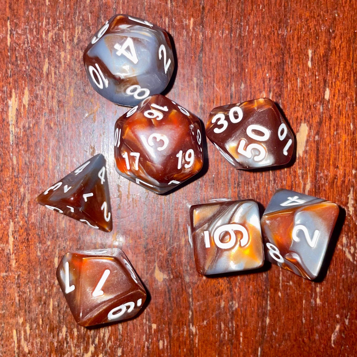 Premium Acrylic Polyhedral 7-Dice Set | Eco-Friendly | 16mm