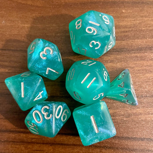 Stardust Acrylic Polyhedral Dice Set | 16mm