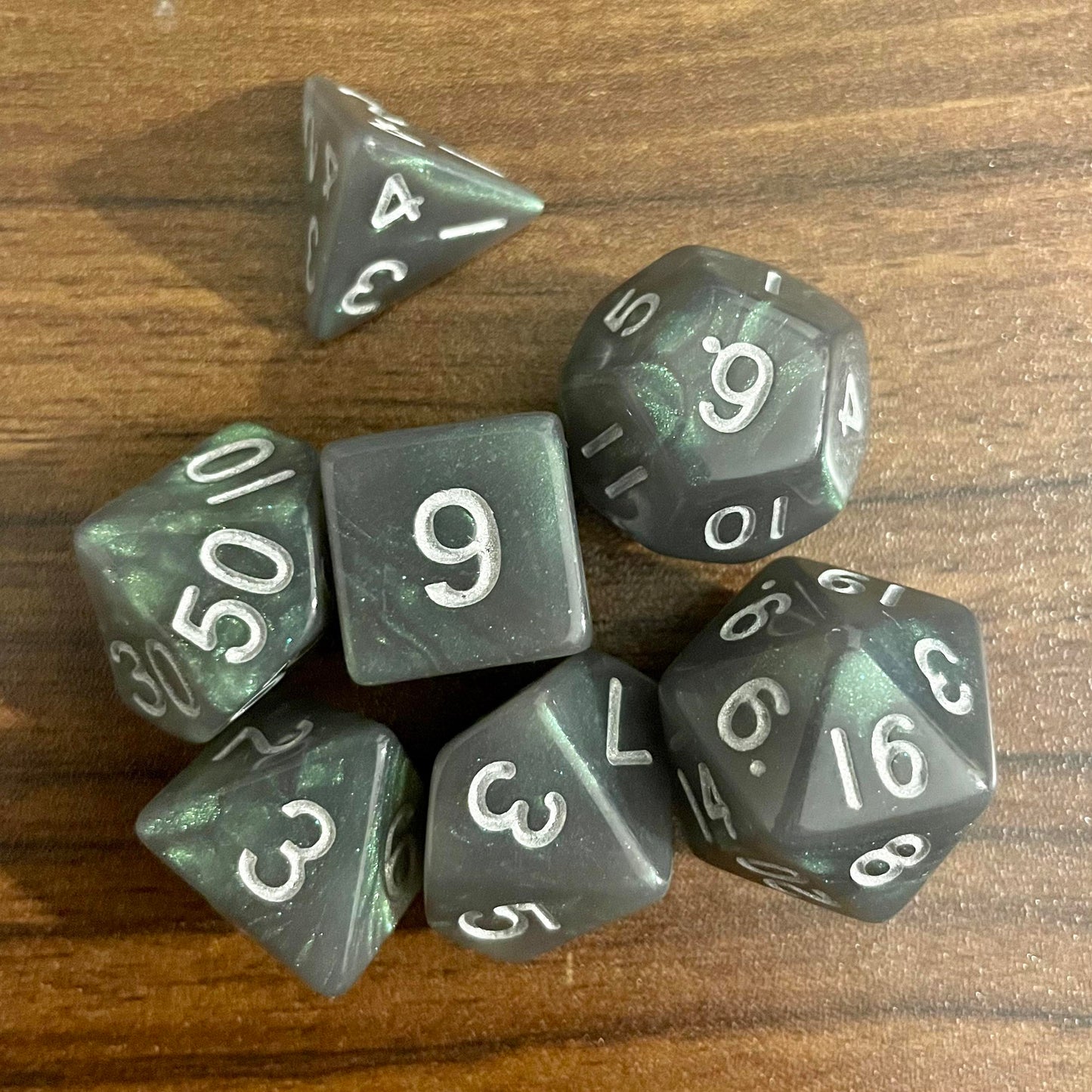 Stardust Acrylic Polyhedral Dice Set | 16mm