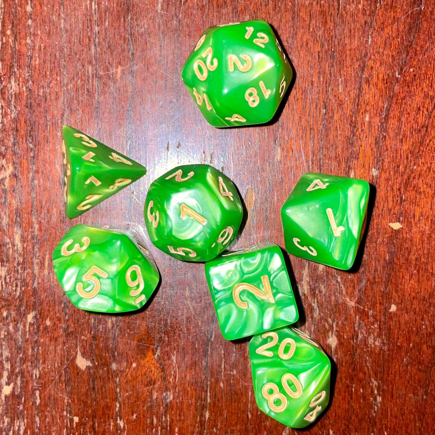 Premium Acrylic Polyhedral 7-Dice Set | Eco-Friendly | 16mm