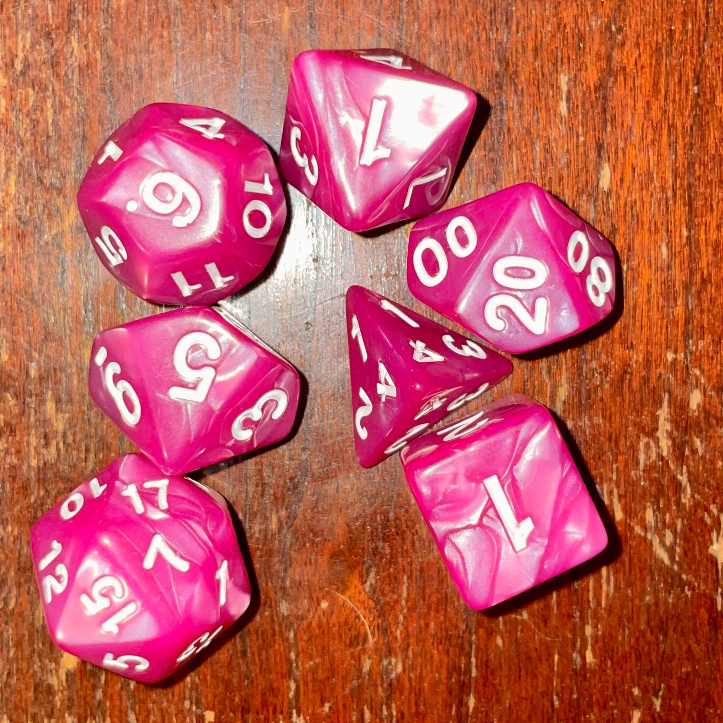 Premium Acrylic Polyhedral 7-Dice Set | Eco-Friendly | 16mm