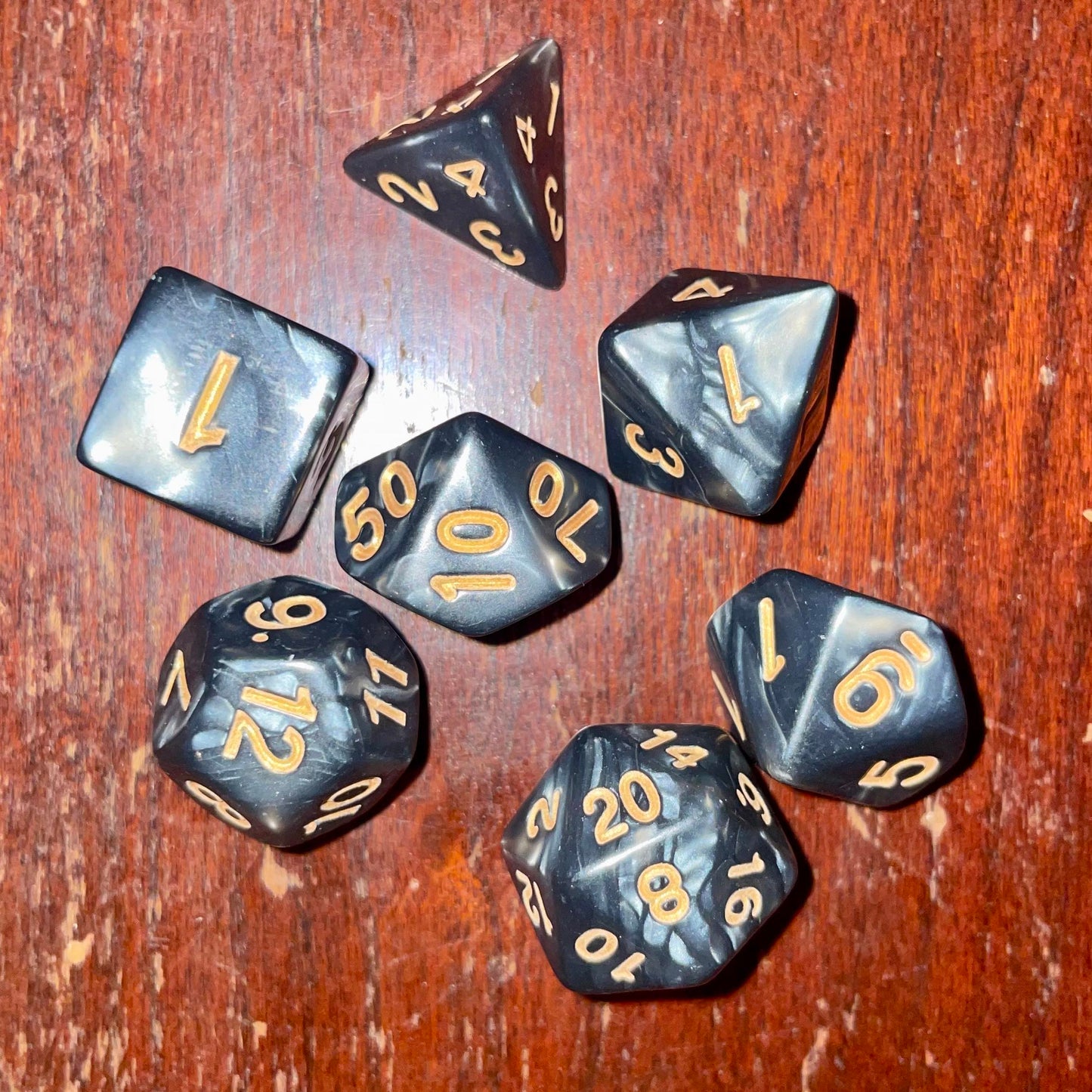 Premium Acrylic Polyhedral 7-Dice Set | Eco-Friendly | 16mm