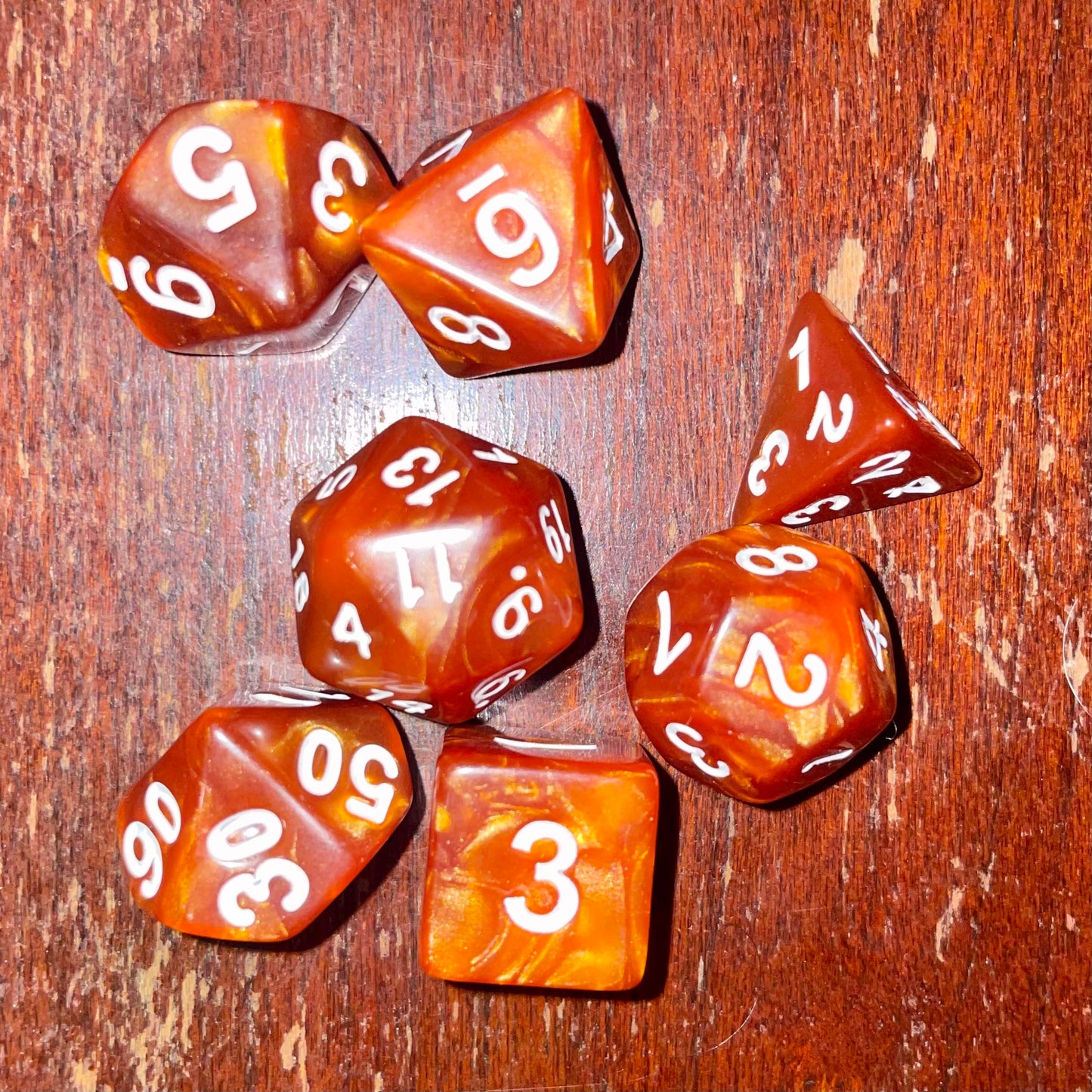 Premium Acrylic Polyhedral 7-Dice Set | Eco-Friendly | 16mm